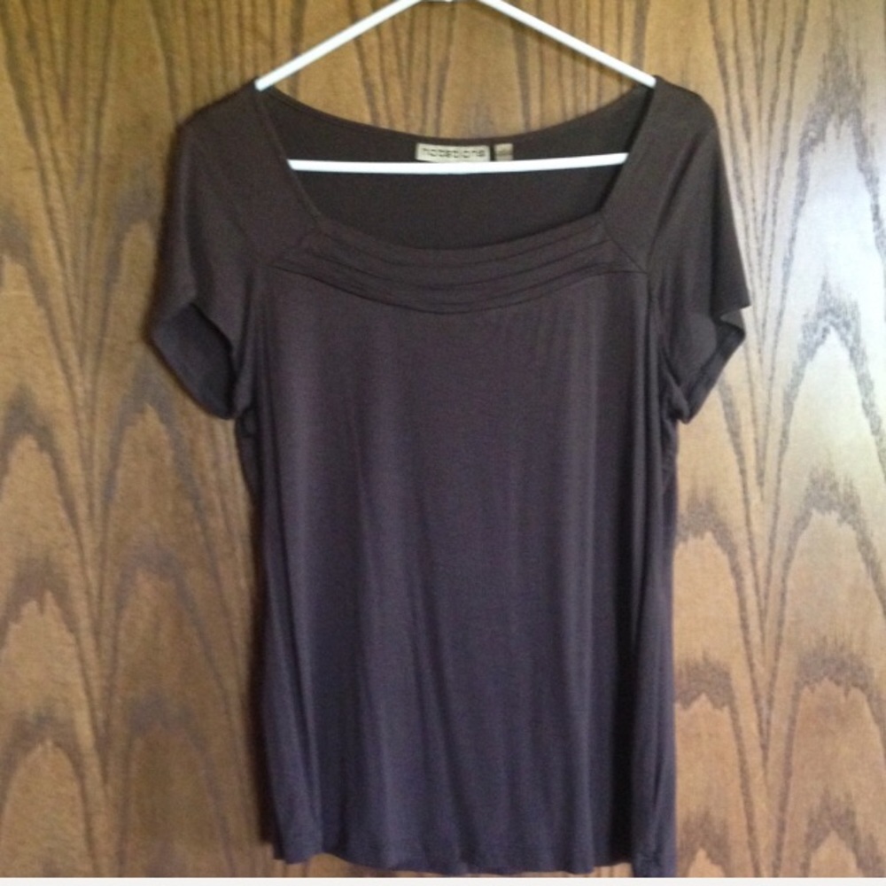 Sexy Silky Brown Blouse Top